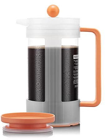 BODUM K12084-447S-143-Y21 BEAN Cafetière à piston durable, avec couvercle extra, 8 tasses, 1.0 l
