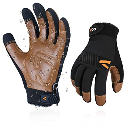 Vgo... 1 Paar Sicherheits-Arbeitshandschuhe, Mechaniker-Handschuhe, Anti-Vibrationshandschuhe, Mehrzweck-Handschuhe, mittlere Beanspruchung ((CA9765WP)