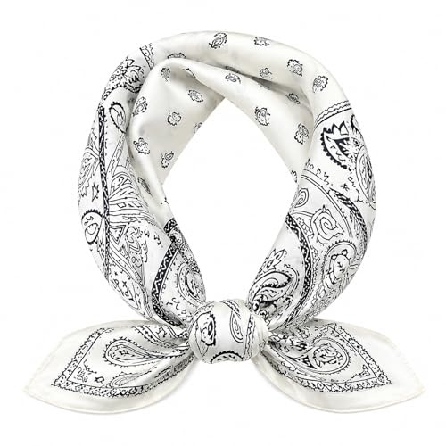 MAIRY Hair Scarf Fashion Ladies Satin Hijab Paisley Bandanas Lightweight Square Sleeping Wraps Neck Head Scarves SF-M73