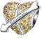 PHCLASY Charms Anhänger Pfeil Geburtsstein Bead Charms für Damen Geburtstag Charm Silber 925 Kompatibel mit Armbänder und Halskette,November