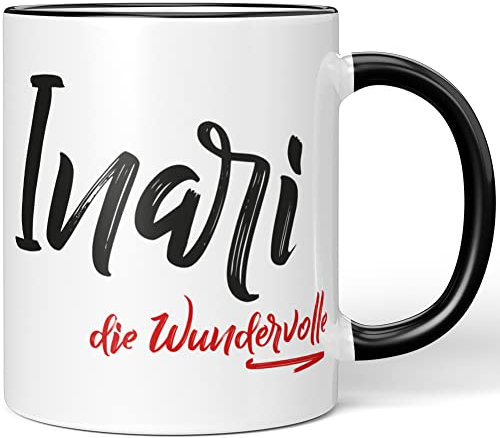 JUNIWORDS Tasse, Inari, die Wundervolle, Schwarz (5245434)