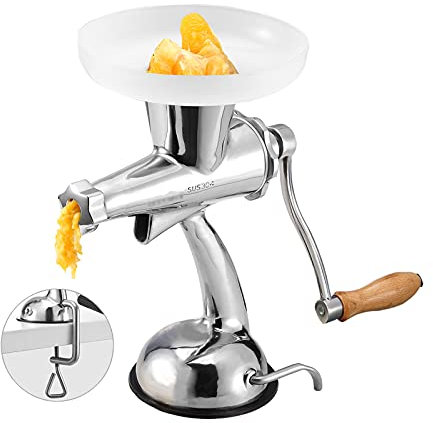 Manual Wheatgrass Juicer, Fruit Juicer, Manual Wheatgrass Juicer with Suction Cup Base, 304 Stainless Steel, Suitable for a Variety Of Juicy Fruits and Vegetables