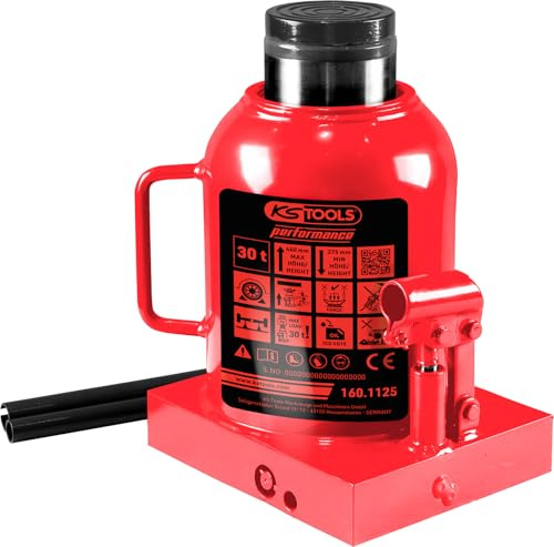 KS Tools 160.1125 Performance Hydraulischer Flaschenwagenheber, 30000 kg, Hubhöhe: 275-440 mm