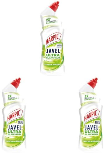 Harpic gel WC javel ultra blancheur parfum agrumes - 750ml (Lot de 3)