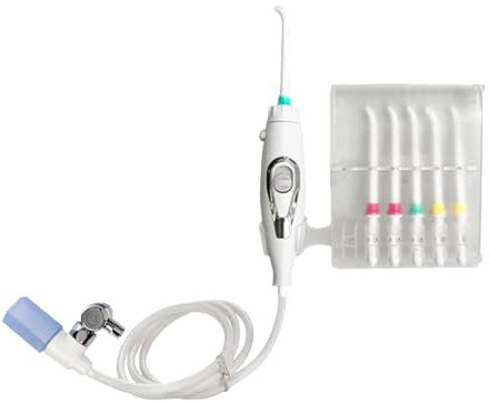 Irrigador bucal de grifo, irrigador de agua de grifo - Grifo 6 boquillas Irrigador bucal no eléctrico Flosser de agua,Limpieza de seguridad Cuidado bucal ajustable y duradero para la ducha y los dient