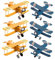 NUOBESTY 6pcs Vintage Iron Airplane Models Retro Aircraft Centerpieces for Home Decor Classroom Playroom Lightweight Metal Planes for Unique Party Favors and Collectible Display