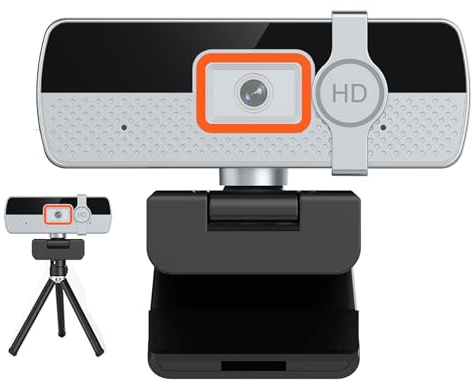 Nolansend 4K Webcam for PC, with Noise-Cancelling Microphone & Privacy Cover, USB Plug&Play Computer Web Camera for Laptop/Desktop, Video Calling,Conferencing, Youtube, Zoom, Skype, Facetime