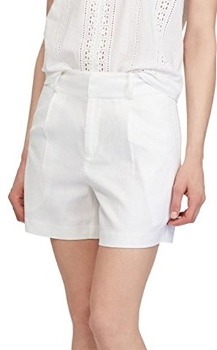 Chaps Women's Linen Blend Shorts (2, White)