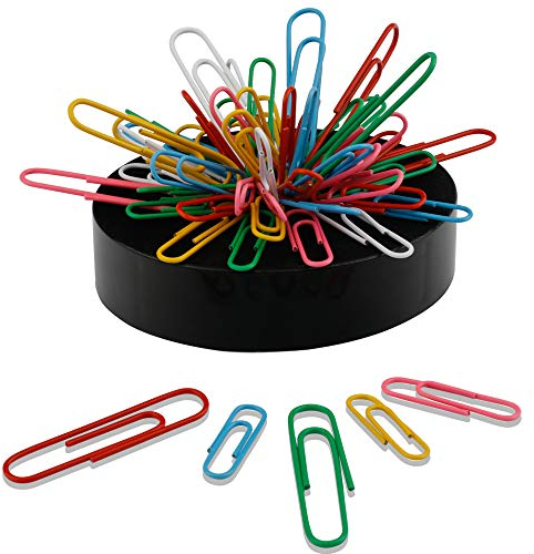 Niedliche magnetische Büroklammernhalter mit verschiedenen Größen und Farben, Büroklammern (160 Stück) für Büro-Schreibtisch-Dekor, lustiger Spender, Heftklammern, Pinnnadeln und Haarklemmen sicher