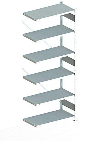 Meta - Anbauregal 2500x1000x500 mm verzinkt Fachlast 230 Kg