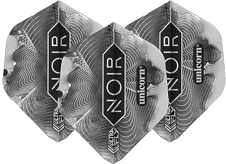 Unicorn Ultrafly Noir Organic Dart Flight Seitenverhältnis 2, Schwarz, Aspect Ratio 2