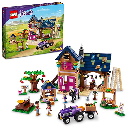 LEGO Friends Organic Farm House Set 41721 with Toy Horse, Stable, Tractor and Trailer Plus Animal Figures, for Kids, Girls and Boys Aged 7+