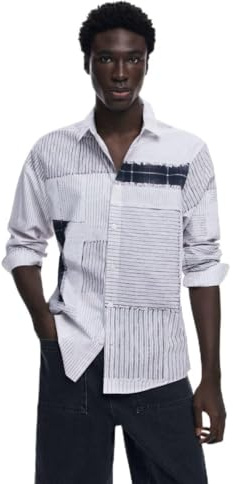 Desigual Man Mall 1 Col, 2015 GRIS Plata, XL, svart, XL