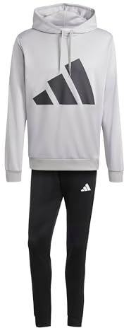 adidas Hombre BIG LOGO FRENCH TERRY HOODED TRACKSUITS, medium grey heather, M