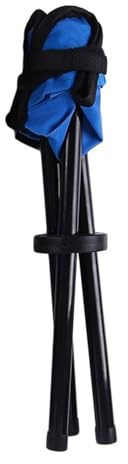Taburete de pesca portátil de 30,5 cm de altura, plegable, de 3 patas, para senderismo, camping, picnic, playa, viajes, actividades al aire libre, taburete plegable de tres patas para terrenos