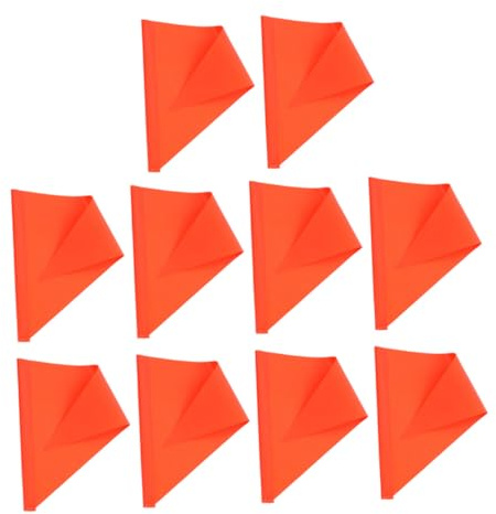 KAJNBN 10pcs Bicycle Safety Flags Replacement Triangle Pennant High Visibility Reflective Warning Flags for Cycling Parks and School Zones