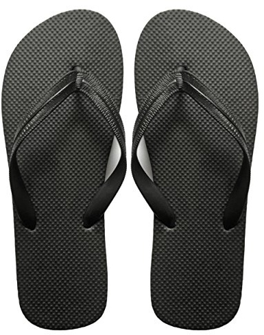 SUGAR ISLAND® Unisex Ladies Girls Mens Summer Beach FLIP Flop Pool SHOES-BLK-11/12-MENS