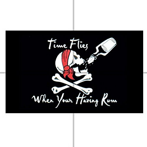 SHATCHI 5x3ft Flag Smiley Emoji/Jolly Roger/Red Scarf/Rum Skull Spooky Halloween Christmas Treasure Hunt Kids Banner Table Cover Party Decorations