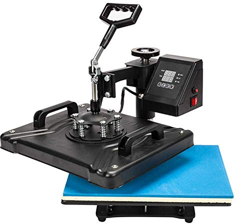 Värmepress 8 i 1 Digital multifunktionell sublimering Swing Away Värmepress 12 X 15 tum LED-timer 360 ° Rotation Tshirt Pressmaskin Combo, för T-shirt/hatt/mugg/tallrik/mössa