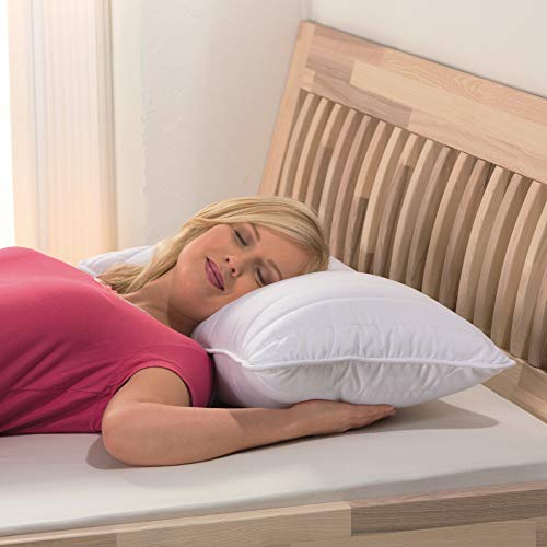 Bestlivings Nackenstützkissen (40x80cm), Hochwertiges Kopfkissen mit Taschenfederkern, Komfortkissen mit dreilagigem Innenkissen
