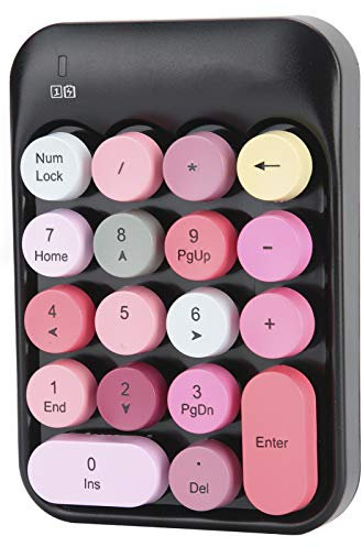 Sojare Tastiera numerica wireless per computer portatile/notebook, blocco numerico portatile per cambiare direzione di gioco, blocco numerico ultra sottile con ricevitore USB (nero)