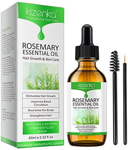 Aceite Esencial De Romero Para El Crecimiento Del Cabello, Aceite Esencial De Romero 100% Puro, Nutre El Cuero Cabelludo, Para El Crecimiento Del Cabello Y El Cuidado De La Piel 60Ml