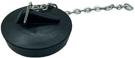YUXITA Rubber Bath Plug with Chain Drain Stopper Handy Rubber Bath Plug for Kitchen & Bathroom Sinks 40mm