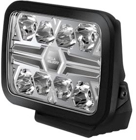 HELLA VALUEFIT 1FJ 357 199-181 LED-Fernscheinwerfer - Blade Black RE 9 Zoll - 12-24V - rechteckig - glasklare Streuscheibe - glasklar - Lichtfarbe: weiß-gelb (Amber) - Kabel: 500mm