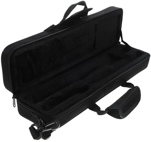 BESPORTBLE Borsa per Flauto Nera Oxford Leggera e Resistente Tracolla Regolabile, Custodia Compatta per Strumenti Musicali da Viaggio e Performance All’aperto