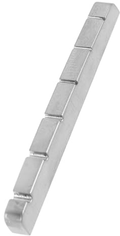 Healifty Titanium Alloy Pre-slotted Nut 43mm for St Electric Guitar and 5-string Bass Guitar Nut Replacement Part for Tone Enhancement and Repair