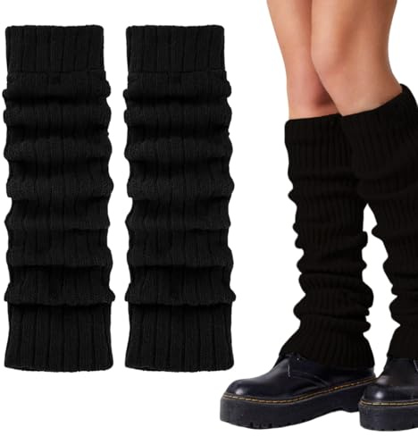 Androxeda 1 Par Calentadores Piernas Mujer Para Pantorrillas, Suaves Y Elásticos De Mezcla De Lana, Para El Frío De Invierno, Perfectos Para Oficina Y Hogar