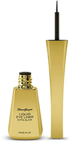 Stargazer Super Black Long-lasting Liquid Eyeliner With Fine Brush Applicator.