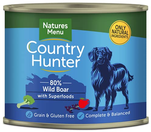 Natures Menu Country Hunter Dog Wild Boar with Superfoods Tins 6x600g