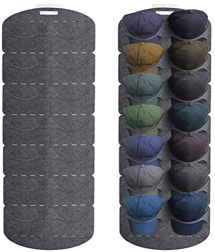 ARTOCT Soporte organizador de sombreros, estante de fieltro para sombreros con 14 bolsillos, soporte para gorra de béisbol, soporte visible para gorras de béisbol