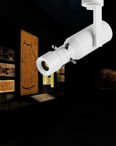 Gpaillumic 18W LED Picture Light, LED Adjustable Spotlight with Knob Dimming, CRI≥97 Surface-Mounted Ceiling Light, 2700K Modern Spot Light for Museum, Galleries, Retail Stores, and Living Rooms