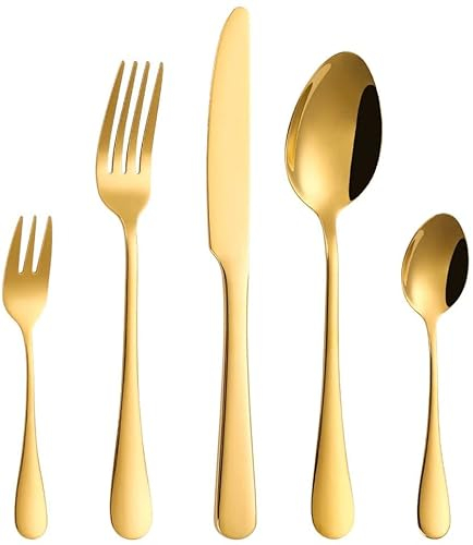 Bestick i rostfritt stål 20-delat silverbestick Serverar 4 Köksbestick Middagsservice