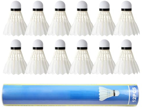 gifyym Palline da badminton, da badminton, 12 pezzi, in schiuma di spugna, per allenamento a percussione, per giochi da spiaggia, parchi giochi e cortili