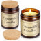 Candele alla citronella per esterni grandi, 2 pezzi, candele in cera di soia 100% naturale, durata di combustione di 250 ore, con tappo in legno, per balcone, picnic, regali di candele estive