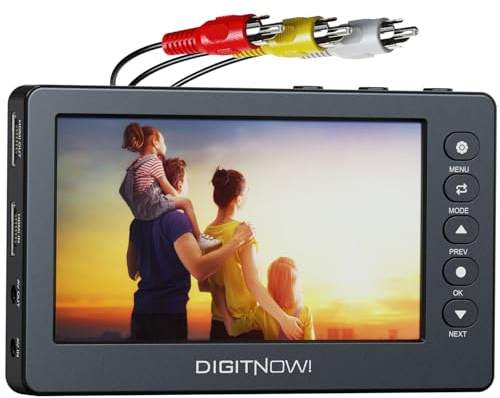 Convertidor VHS a Digital, HD Video Grabber, 1080P 60FPS Video a Digital Converter, Grabación deVideo y Audio de VCR, VHS, Hi8, DVD, Videocámara (Negro Mini DV)