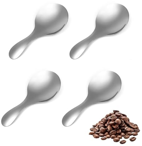 ​​4 pcs Stainless Steel Teaspoons Short Handle - Coffee Tea Desserts Spoons​ ​Mini Spoons for Kitchen Dining Baking - Stainless Steel Coffee Tea Dessert Spoons​