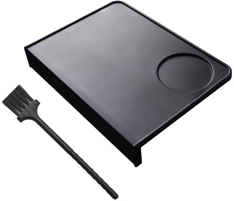 Coffee Mat, Non-Slip Silicone Tamper Pad, Food Grade Silicone, with 1 Coffee Brush, Table Protection, Espresso Tamper Pad, Barista Tool, Suitable for Coffee Making, Home Kitchen, Cafe
