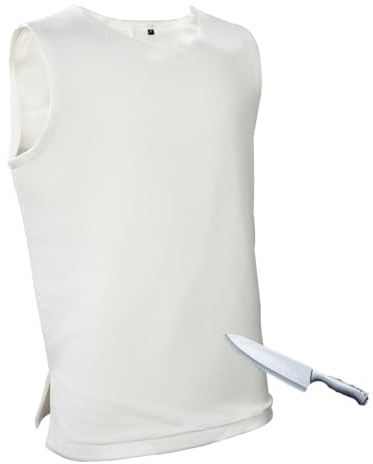 Level 4 Anti-Cut Concealed Stab Proof Vest, Full Protection Vest, Stab and Cut Resistance, Soft& Breathable & Lightweight, Security Protection Stab-Resistant Vest,White-2XL