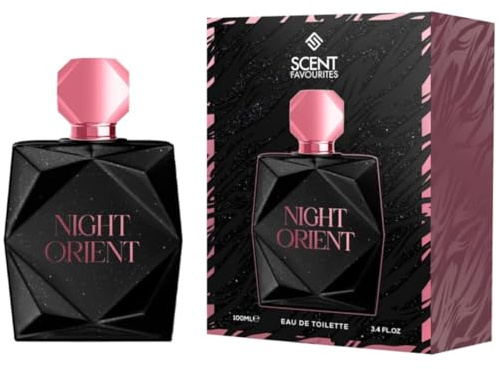 AAMEN Scent Favourites Night Orient Eau De Toilette, Black and Pink Geometric Bottle, Oriental Fragrance for Women, 100ml