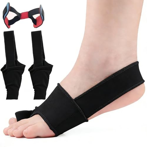HAOXYO 2 Piezas Corrector de Juanetes, Hallus Valgus Bunion Corrective Orthesis Con Banda de Entrenamiento,Alivio del Dolor de Juanetes,Separador de Dedos Del Pie para Hombres y Mujeres