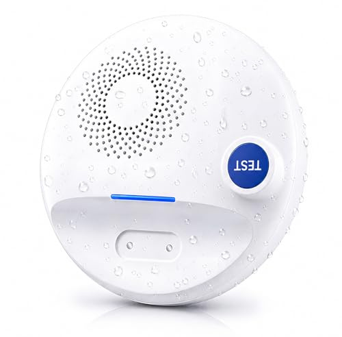 Vattenläckagedetektor, flerpunktslarm, APP-larm, IP67-kompatibel trådlös vattensensor och dropplarm för hem, källare och badrum (1 x vattenlarm utan basstation)