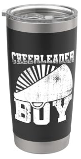 Ragazzo Cheerleader Appassionato di Cheerleading Bicchiere termico in acciaio inox doppia parete
