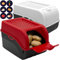 ARTECSIS Kartoffel Aufbewahrungsbox rot+ weiss 2er Set I Gemüsebox Kartoffelbox mit Deckel für ca. 4 kg Kartoffeln + 6 Aufkleber mit Gemüsesorten