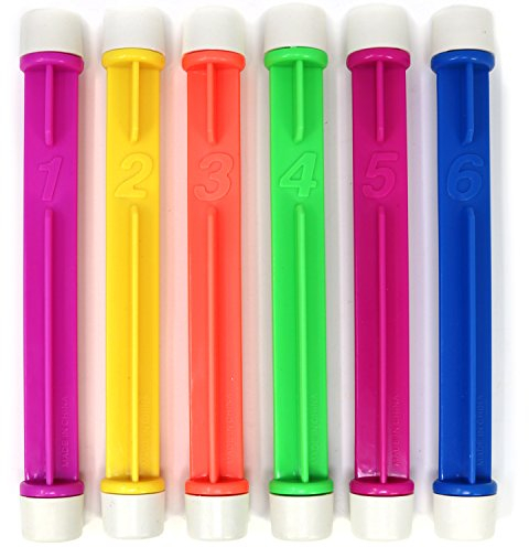 com-four® 6X Tauchstäbe in Mehreren Farben, Tauch-Set zum Tauchen Lernen für Kinder (06 Stück - Tauchspiel Stab)