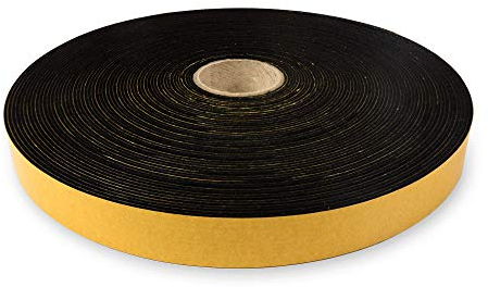 The Felt Store 20 m Filzband selbstklebend 20 mm breit, 1,5 mm dick, schwarz - vielseitiger Filzstreifen - Ideal als Dichtungsband für Fenster und Türen oder als Klapperschutz