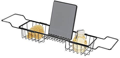 iDesign 23817, Badewannenbretter 57,3 - 81,3 cm x 17,0 cm x 11,2 cm Mattschwarz